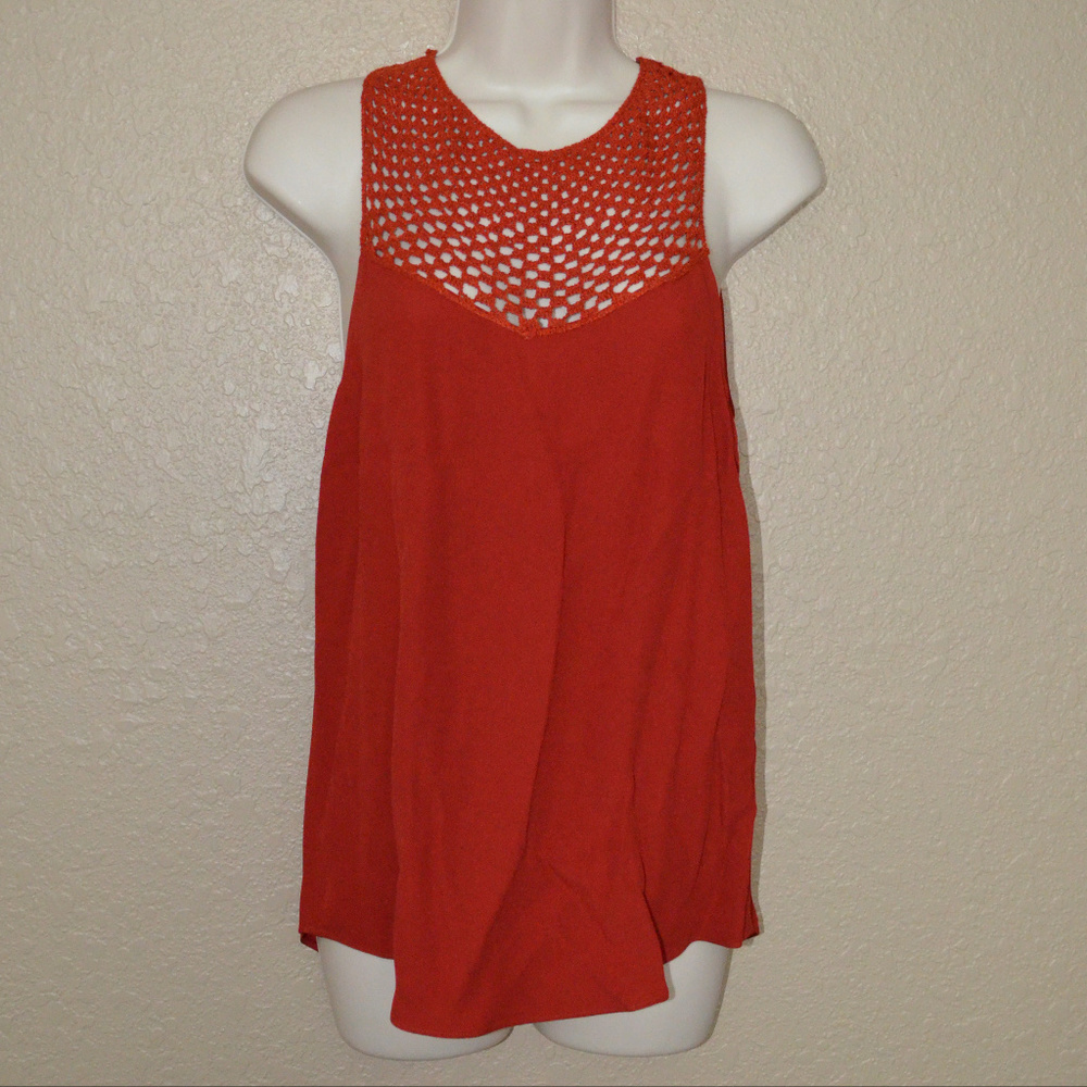 A.L.C. Orange Sleeveless Blouse